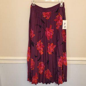 a new day women's purple floral maxi skirt nwt